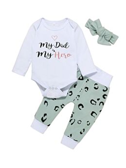 3 Pieces Baby My Mama Is Hero Outfit Bodysuit & Pants & Headband