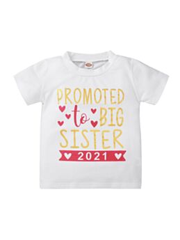 Promoted To Be Sister 2021 Kid Girl Tee