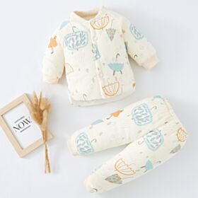 0-6M Cotton Thicken Umbrella Print Button Coat Baby Wholesale Clothing KSV492079