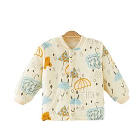  3-24M Cotton Padded Animal Fruit Print Long Sleeve Button Coat Baby Wholesale Clothing KCV492074