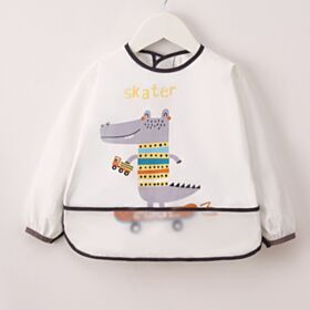 6-18Months Crocodile Pattern Long Sleeve Baby Dinner Over-clothes Dirt-proof KTV440175