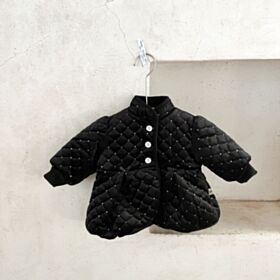 3M-3Y Cotton Padded Texture Button Thicken Dress Coat Baby Wholesale Clothing KSHV492731