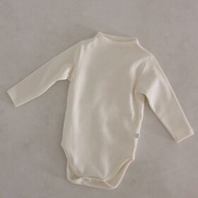 3-24M Solid Color Half-Collar Long Sleeve Romper Baby Wholesale Clothing KJV493339