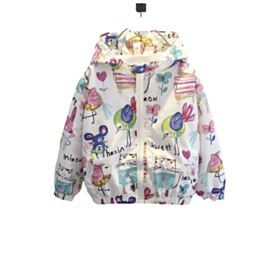 18M-6Y Toddler Girl Cartoon Dinosaur Print Long Sleeve Zipper Hooded Jacket Wholesale Girls Fashion Clothes KCV590960