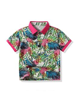 Kid Boy Tropical Pineaple Polo Shirt