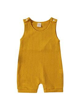 Summer Baby Solid Color Tank Jumpsuit
