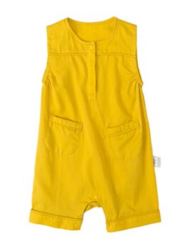 Baby Unisex Solid Color Tank Romper