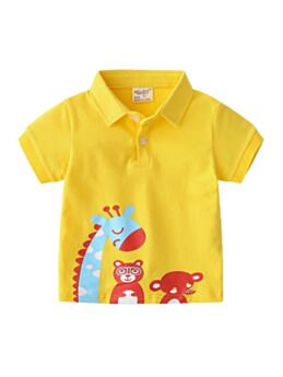 Kid Boy Animal Friend Polo Shirt