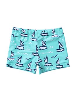 Kid Boy Boat Print Swimsuit Shorts