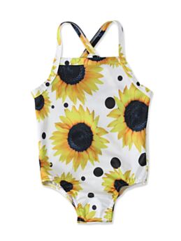 Infant Toddler Girl Sunflower Print Swimwear