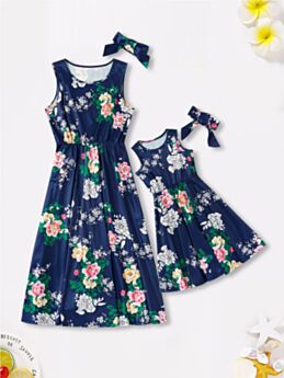 Mom And Me Allover Floral Print Tank Dress