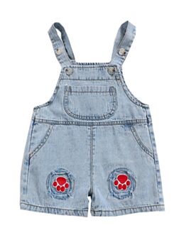 Toddler Girl Paws Overalls Romper