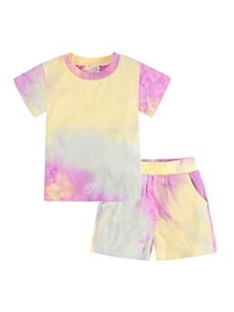 Tow Piece Kid Tie Dye Set Top And Short 210607982