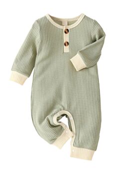Plain Waffle Baby Jumpsuit Wholesale Baby Clothes In Bulk 210617087 