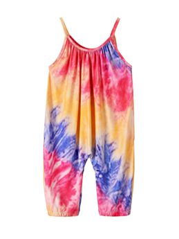 Kid Girl Tie Dye Sling Jumpsuit 210623841