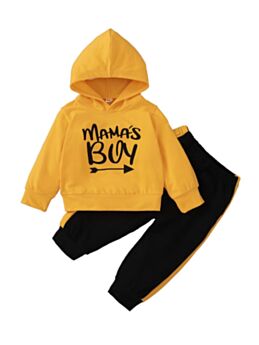 Two Pieces Mama's Boy Clothes Set Hooded Sweatshirt With Sweatpants 210628695