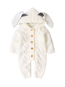 Ear Hooded Baby Cardigan Jumpsuit  Wholesale Baby Clothes In Bulk 21071191