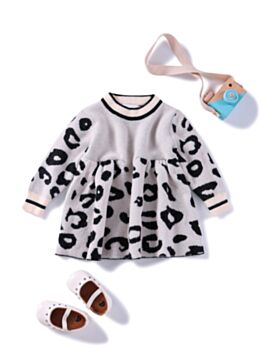 Fashion Girl Wholesale Leopard Print Sweater Dresses 210712104
