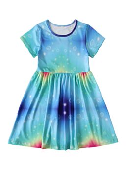 Tie-Dye Print Dresses For Girls 210717186