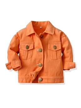 Solid Color Button Up Kid Jacket Wholesale Boys Clothing 210728647