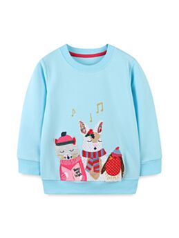 6-pack Embroidery Cartoon Long Sleeve Top For Kid Girls 210817774
