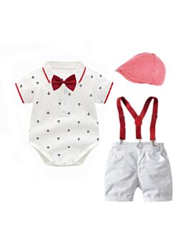 Boys Suit Sets Bowtie Shirt Bodysuit Wholesale Baby Boy Clothes 210911922