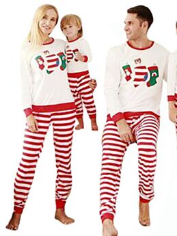 Cartoon Socks Print Family Christmas Pajama Sets 210913864
