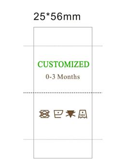 CUSTOM-MADE BRAND LABELS with Different Size info $195 -$230 for 10000PCS