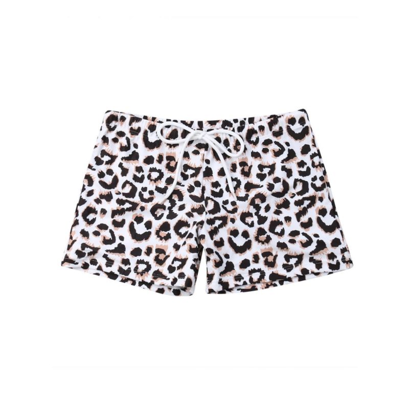 Wholesale Family Matching Leopard Print Swimming Trunks