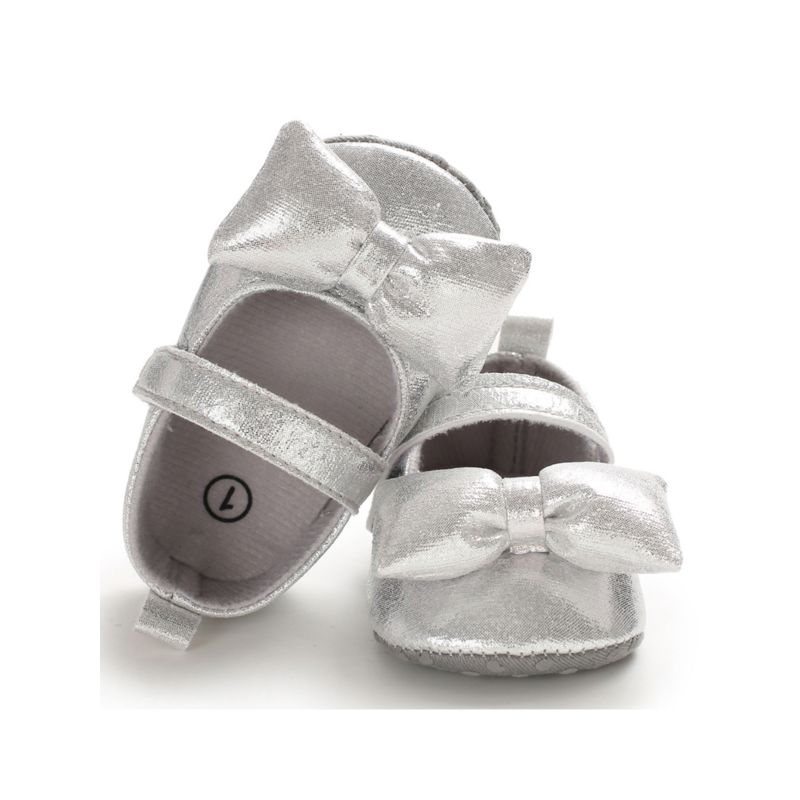 Wholesale Big Bow Tbar Princess Crib Shoes Baby Shoes
