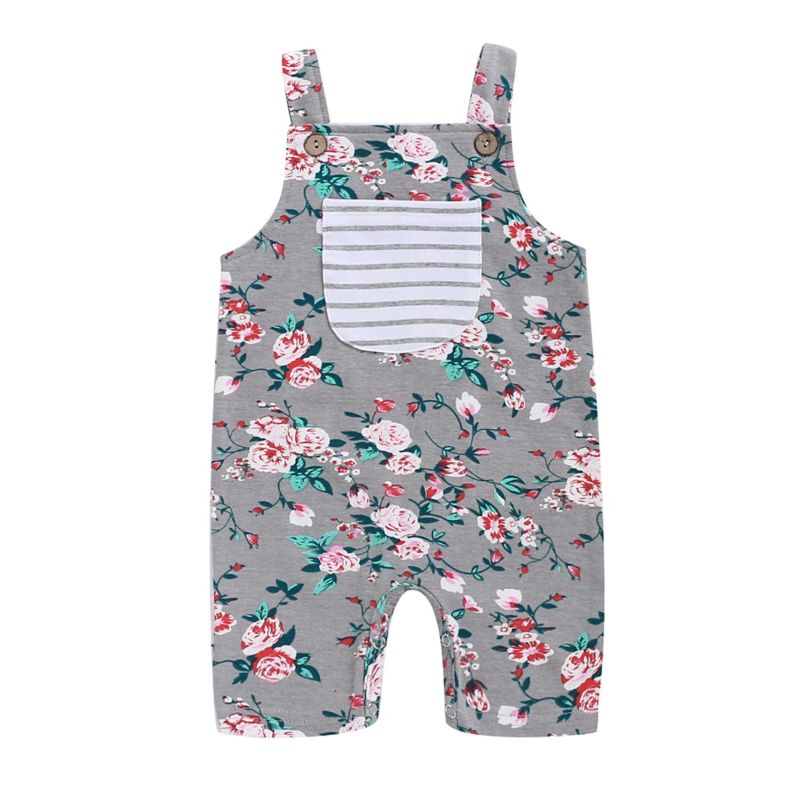 Wholesale Baby Flower Bib Overalls 19122840 kiskissin
