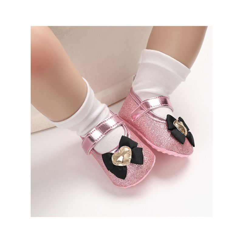 Wholesale Heart Sparkle Princess Crib Shoes 200324540