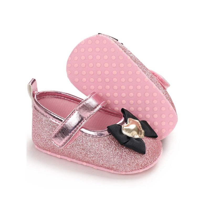 Wholesale Heart Sparkle Princess Crib Shoes 200324540