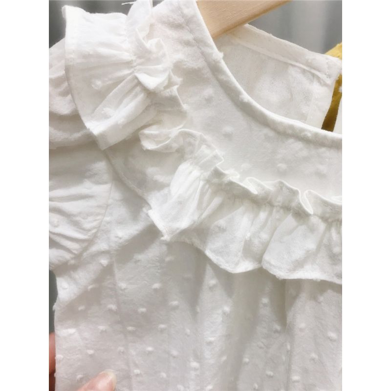 Wholesale Little Girl Ruffle Solid Color Top 200504471
