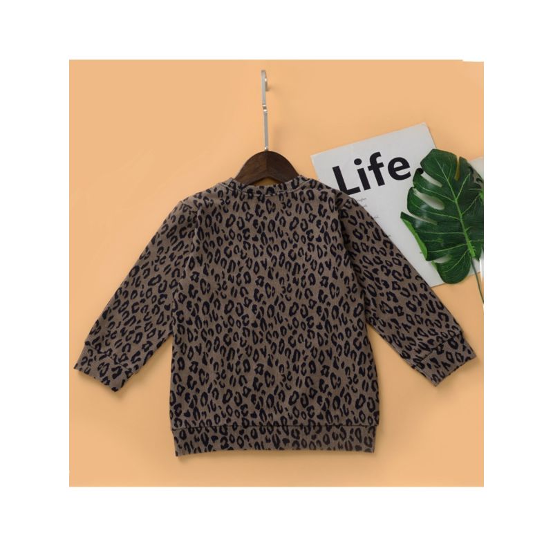 Wholesale Toddler Girl Leopard Long Sleeve Top 20071960