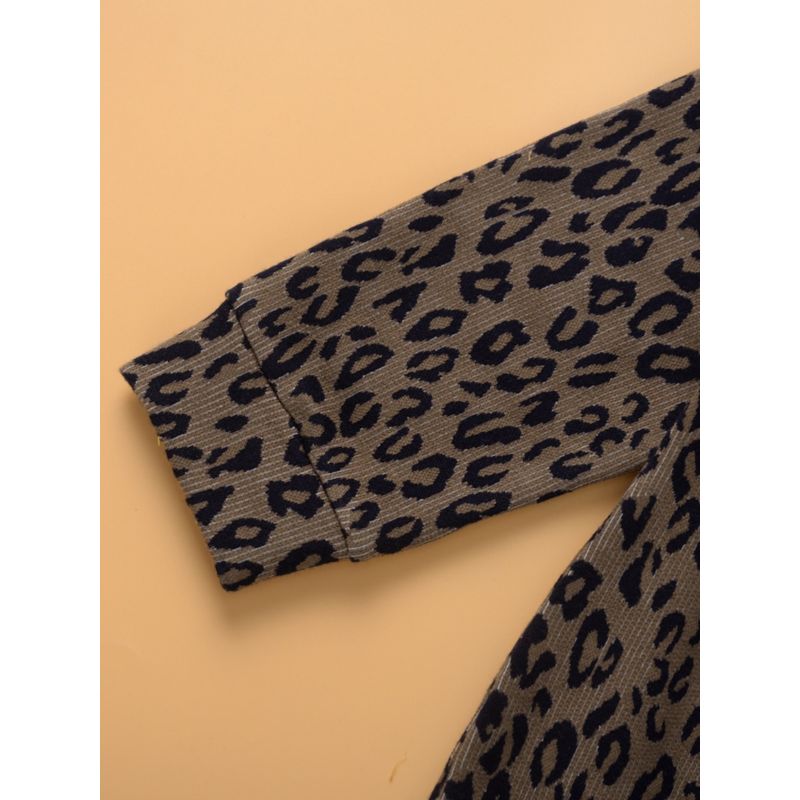 Wholesale Toddler Girl Leopard Long Sleeve Top 20071960