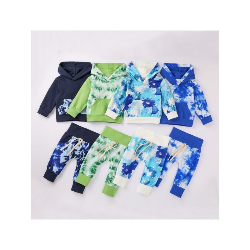 BiBi Tie Dye Terry Hoodie with Kangaroo Pocket