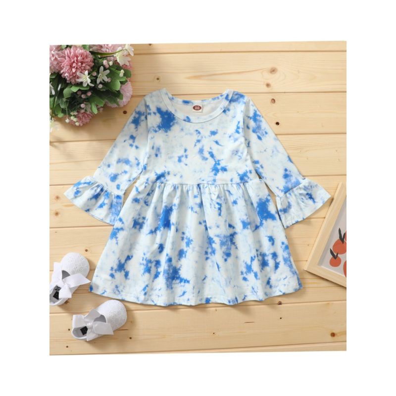 Wholesale Tie Dye Toddler Girl Dress 200828680 kiskis
