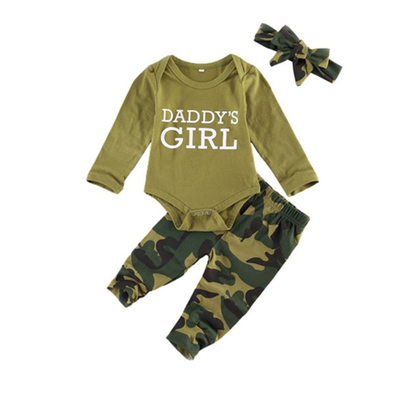 Wholesale 3 Pieces Baby Camouflage Daddy's Boy Set Body