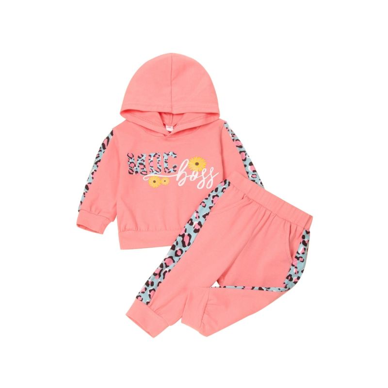 Toddler 2-Piece Flower Leopard Print Set