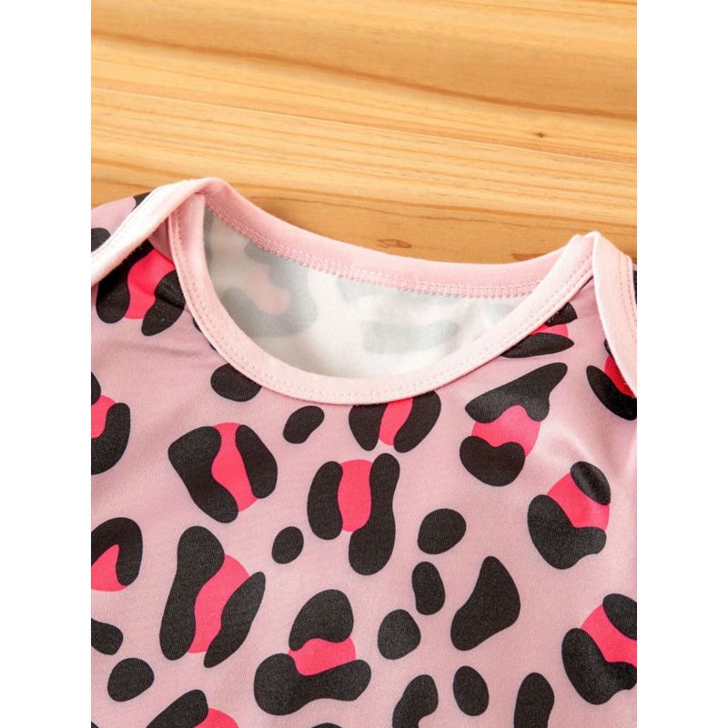 Wholesale Baby Girl Leopard Jumpsuit 200918319 kiskis