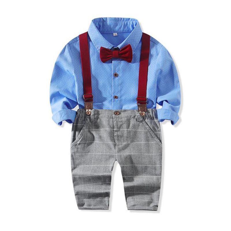 Grey Polka Dot Boy Set main image 0