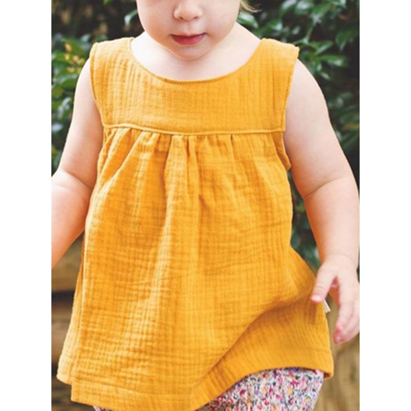 Wholesale Baby Toddler Muslin Plain Tank Top 210104181