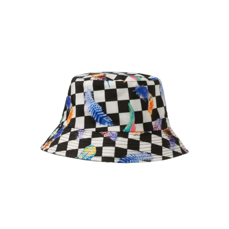 Wholesale Kid Black & White Checkered Bucket Hat 210305