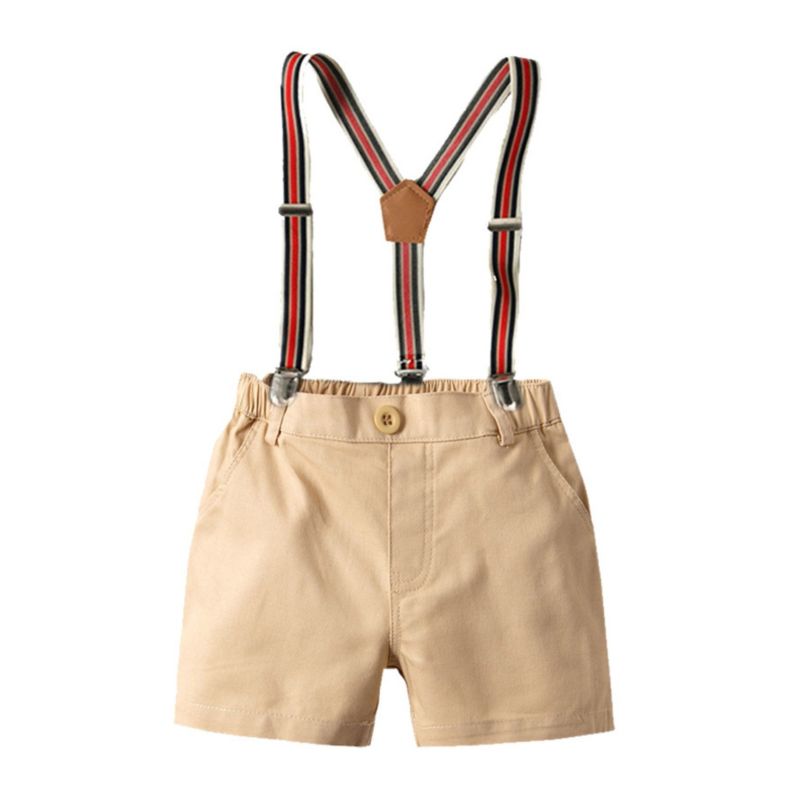 Wholesale Pure Color Suspender Shorts For Baby Boy 2103
