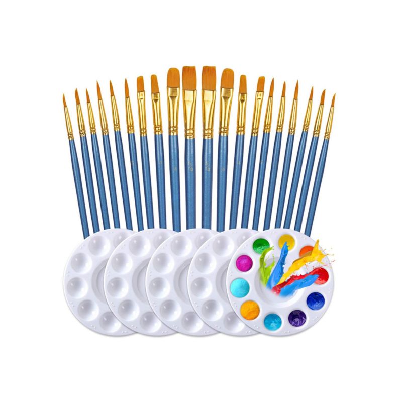 Wholesale 25 Pcs Art Palette And Brush Set 210402362