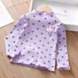 18M-7Y Toddler Girl Long Sleeve Heart Print Half Turtleneck Top Wholesale Girls Clothes KTV591267