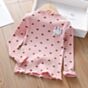 18M-7Y Toddler Girl Long Sleeve Heart Print Half Turtleneck Top Wholesale Girls Clothes KTV591267