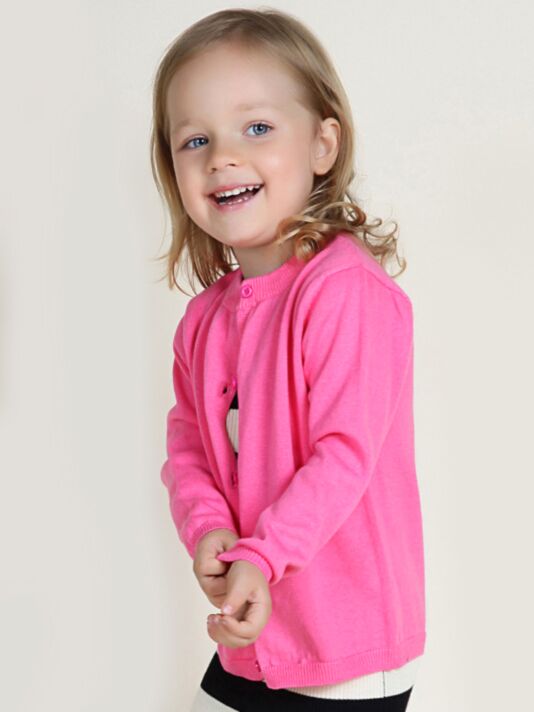 Buttoned Knitted Sweater Cardigan Top for Baby Toddler Girls Wholesale Mommy And Me Clothing