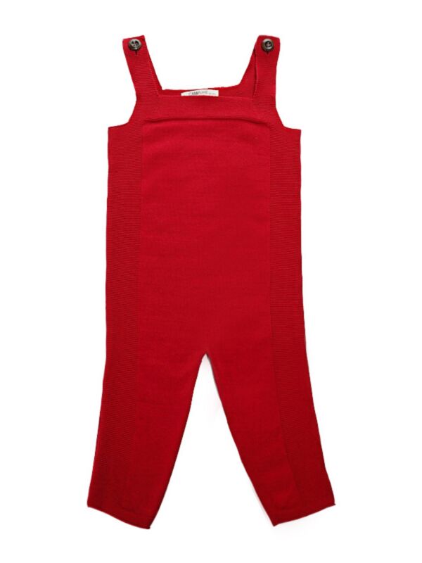 Trendy Solid Color Cotton Knitted Suspender Pants Kids Baby Toddler Girl Overall Trousers for Winter